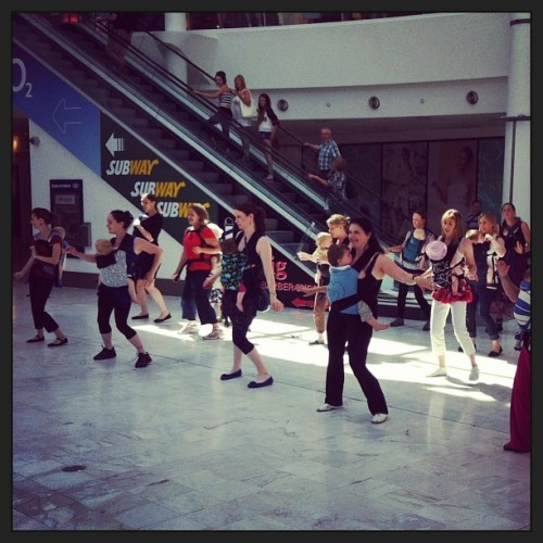 A flash mob in Liffey Valley this morning.
