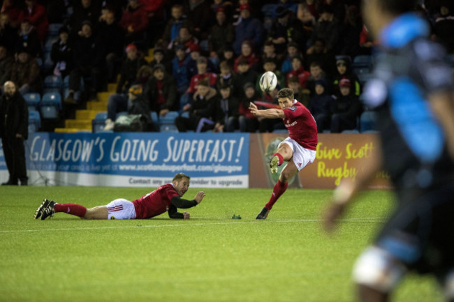 Ian Keatley kicks a conversion