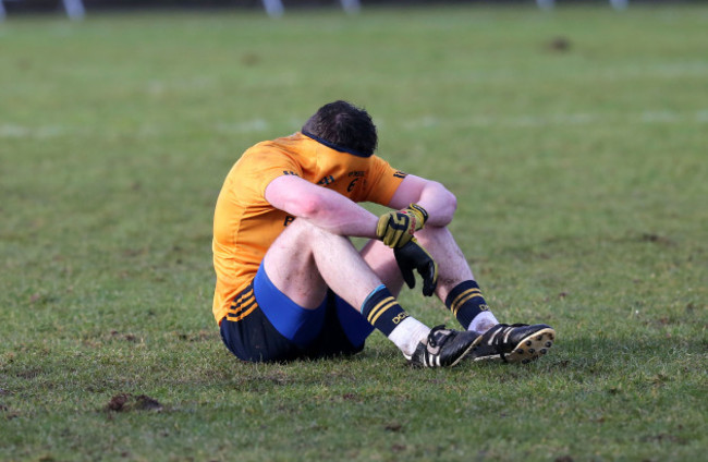 Conor Moynagh dejected after the game