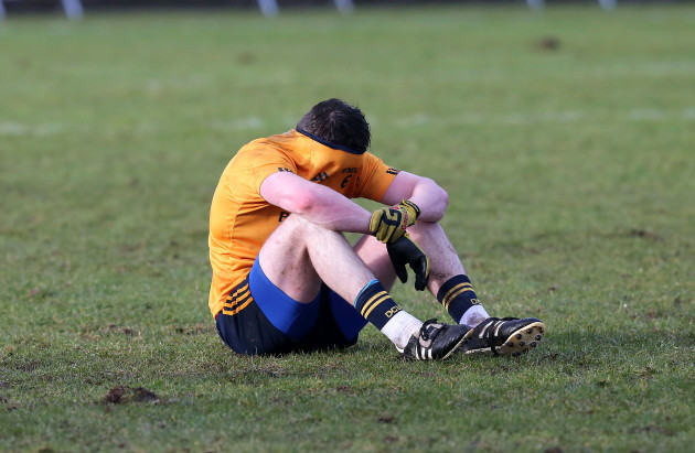 Conor Moynagh dejected after the game