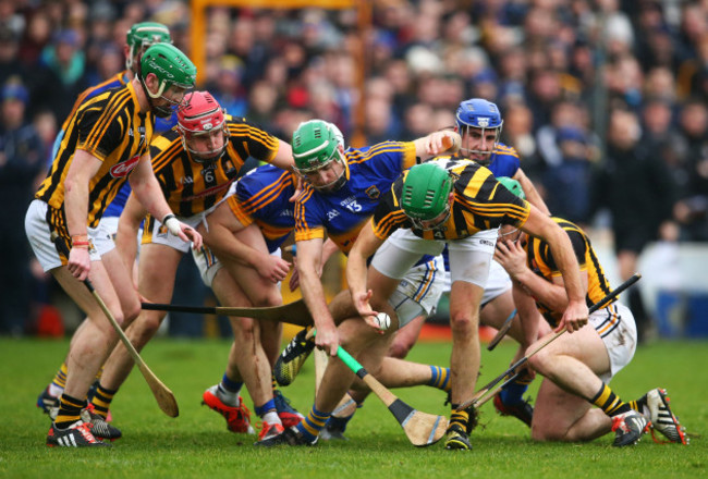 Shane Prendergast under pressure from Noel McGrath