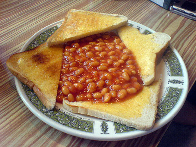 Baked Beans on Toast at Cafe Maria, Dalry Road, Edinburgh