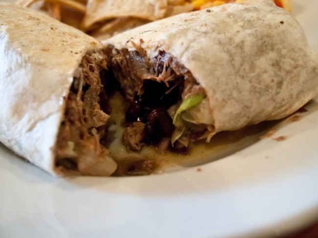 The Feve Brunch - cuban pork burrito