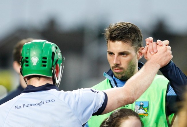 David Breen celebrates winning with Shane Dowling