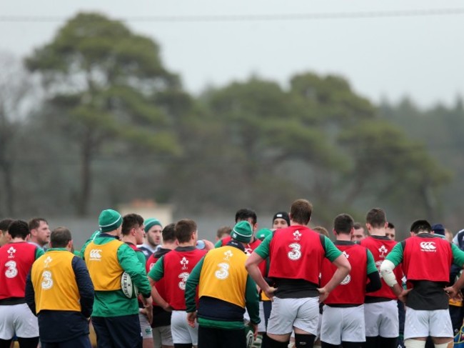 Ireland team regroup during training