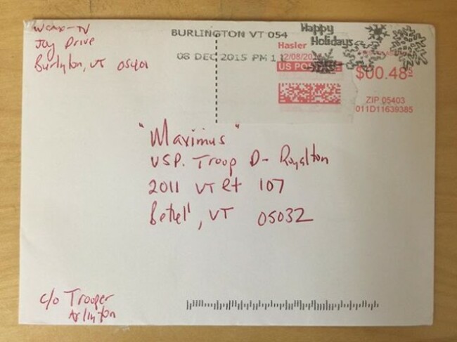 Pretty big day when you get a handwritten letter from my friends at @wcaxtv!!! Thank you and happy holidays to you as well!!! #news #wcax #channel3 #friends #thankyou #max #maximus #vt #awesome #itsonmydesk #policedog #police #policek9