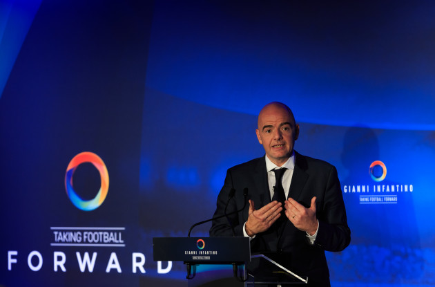 FIFA Presidential Candidate Gianni Infantino Press Conference - Wembley Stadium