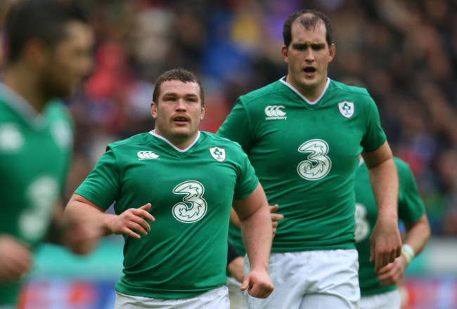 Ireland’s Jack McGrath and Devin Toner