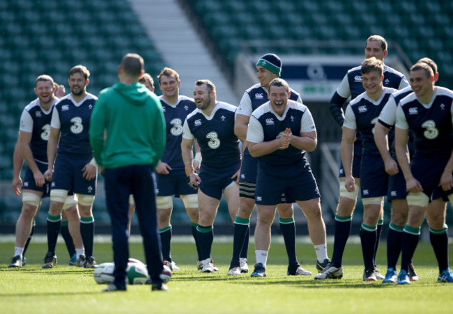 Jack McGrath alongside the Irish forwards