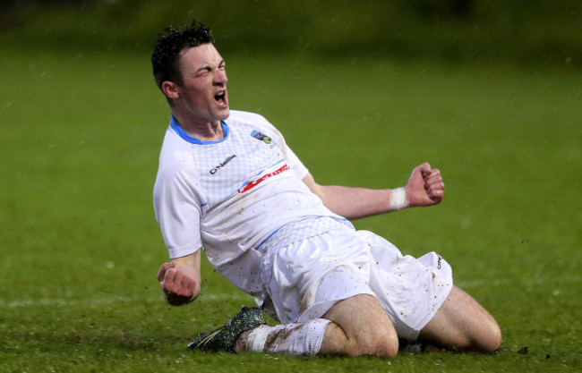 Mark Boland celebrates after scoring the winning goal