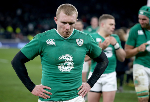 Keith Earls dejected after the game
