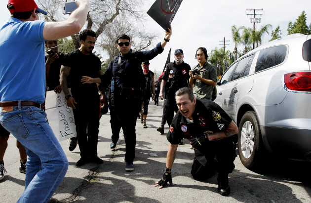 KKK Protest-Stabbing