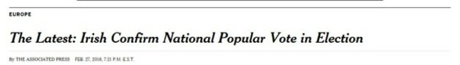 ny times headline