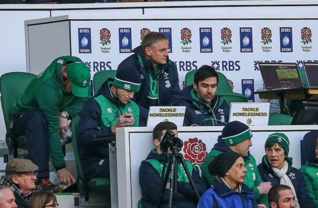 Joe Schmidt watches the match