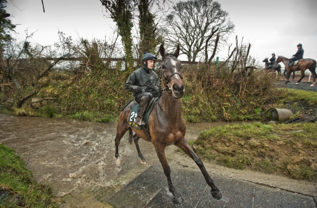 Ruby Walsh riding Min on the gallops
