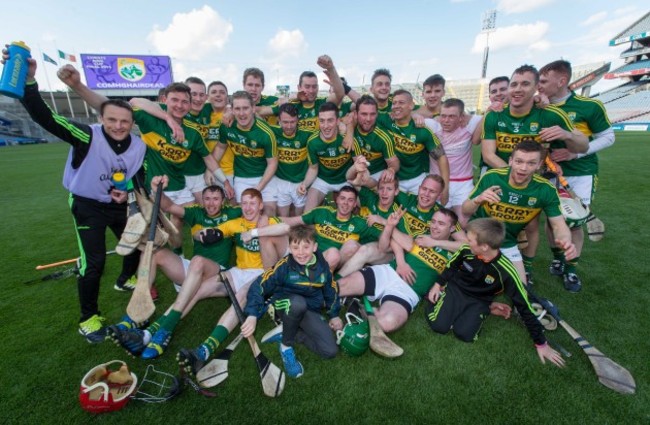 Kerry players celebrate after the game