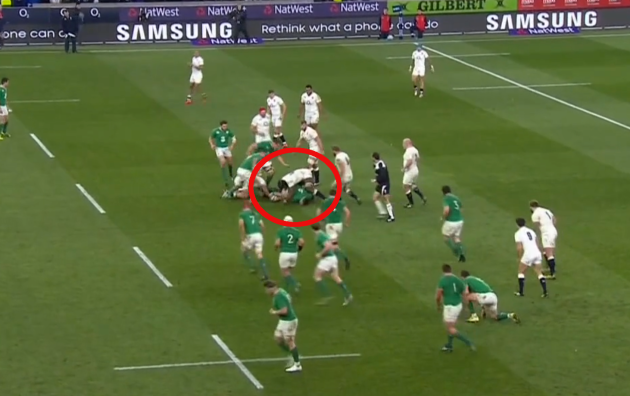 Itoje Off Feet - Ireland's own Med. Murray Hit Ruck?