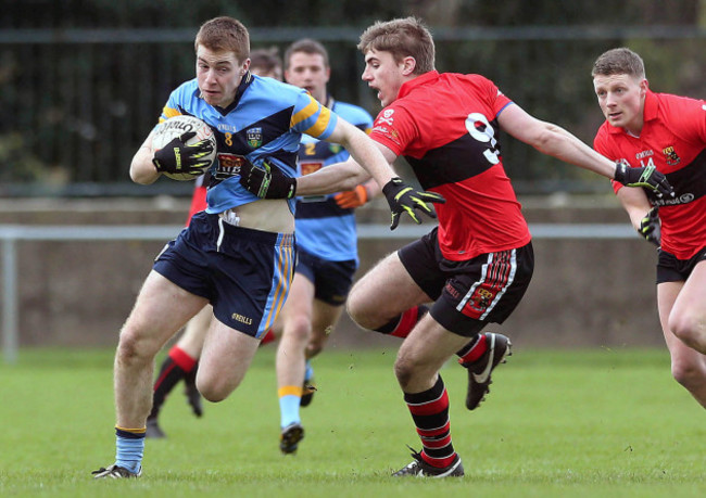 Barry O'Sullivan gets past Ian Maguire