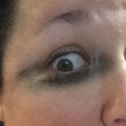 Thank goodness I didn't rub my eye any early today. I'm over this mascara. #mascarafail #makeupfail