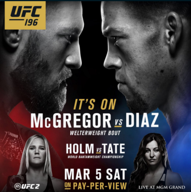 UFC 196 poster