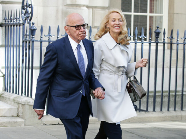 Rupert Murdoch and Jerry Hall wedding