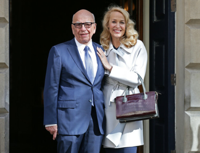 Rupert Murdoch and Jerry Hall wedding