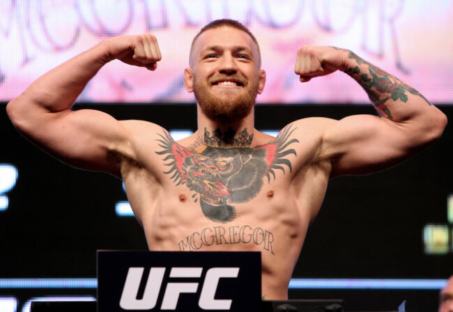 Conor McGregor weights-in
