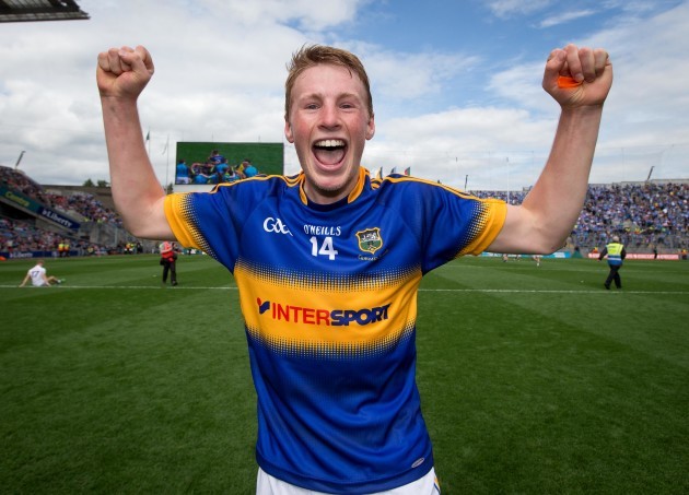 Brian McGrath celebrates after the game