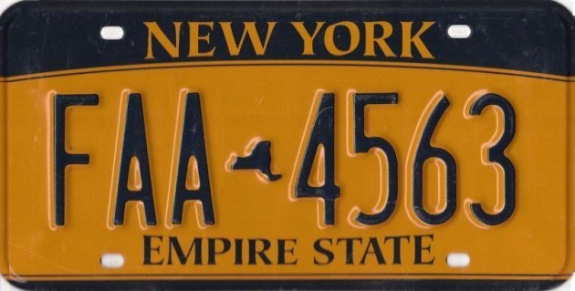 New_York_Empire_Gold_License_Plate