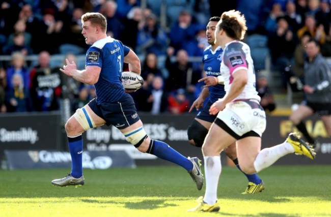 Dan Leavy breaks free to score their first try