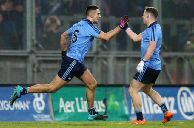 James McCarthy celebrates scoring a late goal