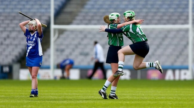 Cahir players celebrate at the final whistle