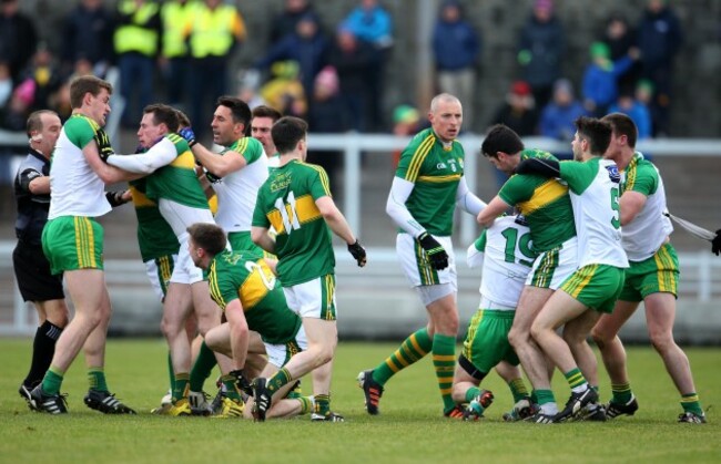 Tempers flare between the teams