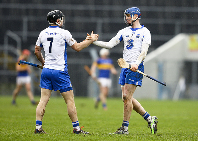 Philip Mahony congratulates Austin Gleeson after he scored a last minute free to win the game