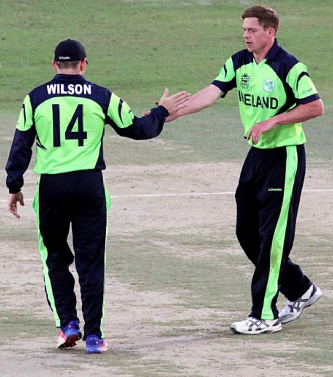 Craig Young is congratulated by Gary Wilson
