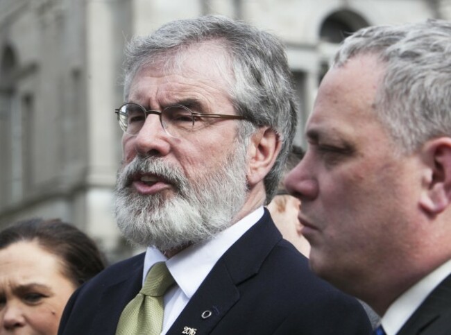08/02/2016. Pictured (L to R) Sinn Fein President