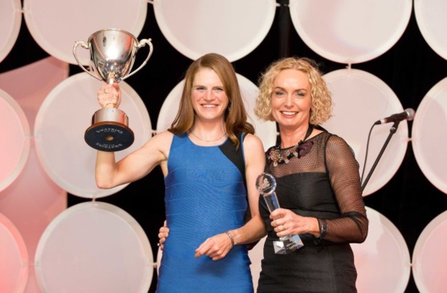 Eimear Mullan, Athlete of the Year winner with Anne O'Leary, Vodafone Ireland CEO