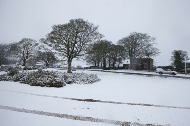 4/3/2016.Snow in Kildare. The Curragh Plains in Co