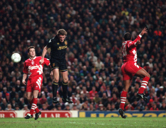 Liverpool v Man Utd Bruce goal