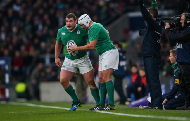 Ireland’s Jack McGrath and Rory Best