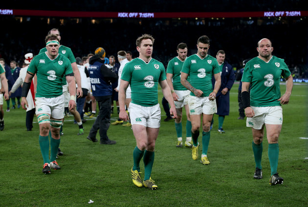 Rhys Ruddock, Eoin Reddan, Conor Murray and Rory Best after the game