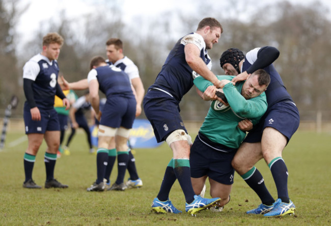 Donncha Ryan, Cian Healy and Mike Ross