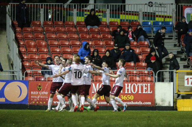 John Sullivan celebrates his goal