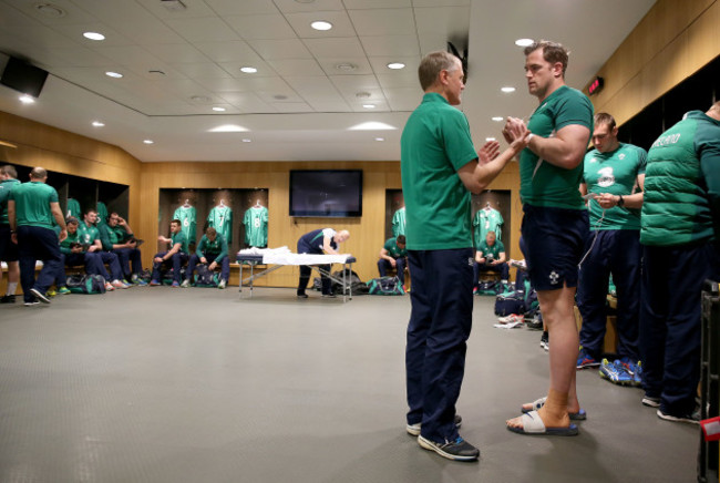 Joe Schmidt and Jamie Heaslip