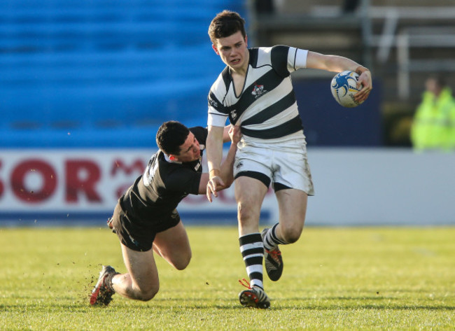 Hugh O’Sullivan tackled by Philip O’Shea