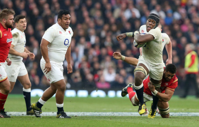 Maro Itoje with Taulupe Faletau