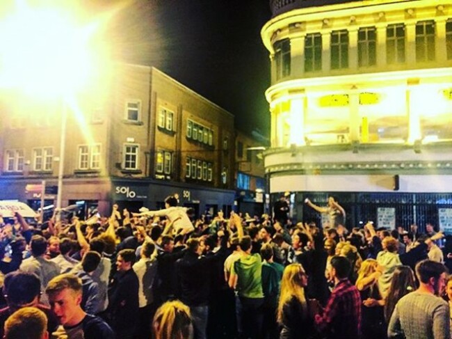 You'd swear we won the World Cup last night hahah #mayaswellhave #ireland1-Germany0 #3am #outsidepalace