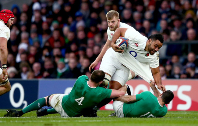 Donnacha Ryan and Rob Kearney take down Billy Vunipola