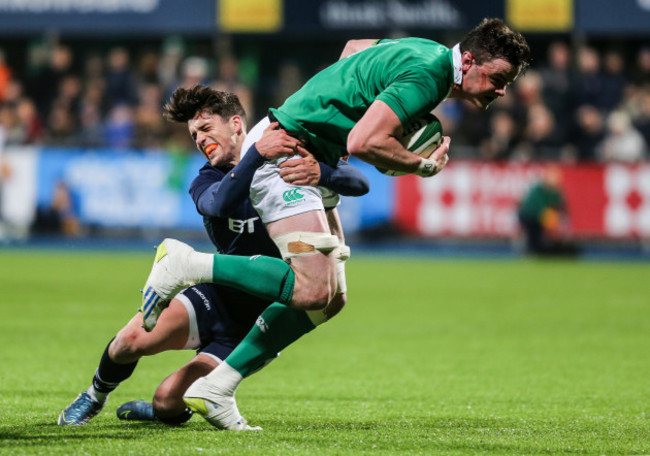 James Ryan tackled by Adam Hastings