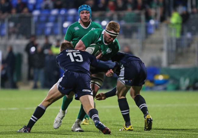 Cillian Gallagher with Tom Galbraith and Rory Hutchinson